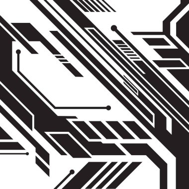 Soyut siber punk fütüristik teknoloji posteri