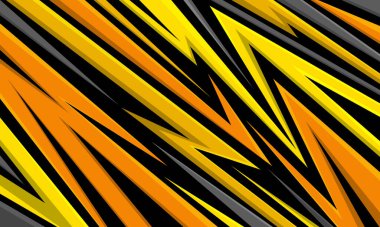 Araba ambalajı şablonu. Yarış geometrik soyut arka planı. Spor forması kumaş tasarımı