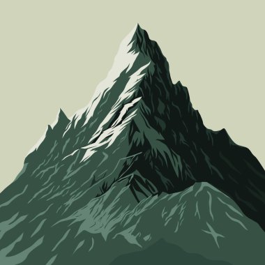 Güzel doğal dağ manzarasının vektör çizimi