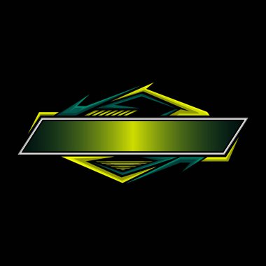 Boş sınır yarış logosu. Teknoloji dijital afişi. Gelecekçi tekno sınırı
