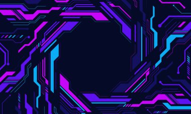 Cyberpunk dijital teknolojisi soyut boş arkaplan