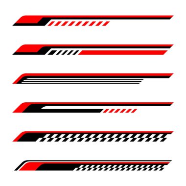 Yarış geometrik çizgili araba ambalajı.