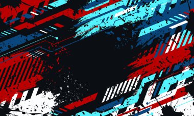 Abstract grunge background for extreme jersey team, racing, cycling, football, gaming, etc clipart