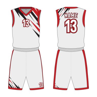 Basketbol forması. Ön ve arka görünüm.