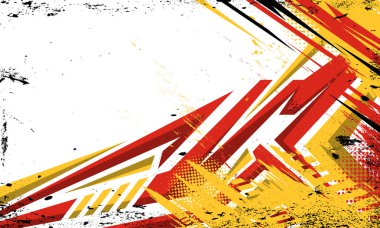 Yarış stili araba ambalajı için grunge fırça darbeleriyle soyut geometrik arkaplan