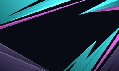 Soyut geometrik modern gradyan pankart şablonu