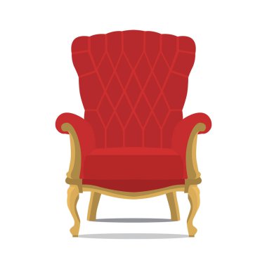 Beyaz arkaplanda izole edilmiş Kraliyet Sandalyesi illüstrasyonu