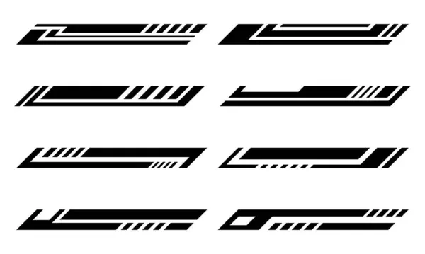 stock vector Collection of racing style car body wrap vinyl decals