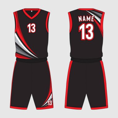 Basketbol forması önü ve arkası görünümü.