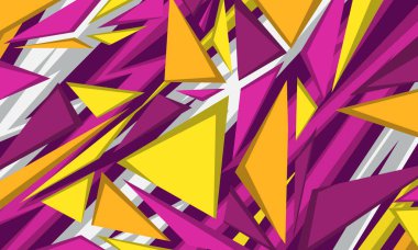 Araba ambalajı tasarımı ve spor forması kumaşı için soyut geometrik üçgen desen arka planı