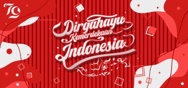 Kırmızı ve beyaz arka plan Endonezya Bağımsızlık Günü