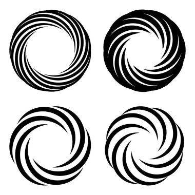 Soyut logo kümesi şekilleri. Vektör illüstrasyonu