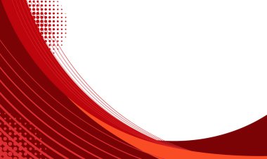 Soyut kırmızı eğri çizgiler modern arkaplan. Vektör illüstrasyonu