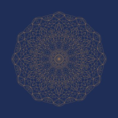 Soyut lüks altın mandala. Vektör illüstrasyonu