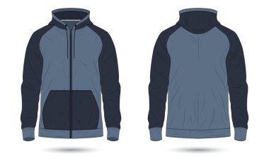 Fermuarlı kapüşonlu ceket.