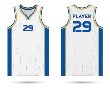 Basketbol forması önü ve arkası görünümü.