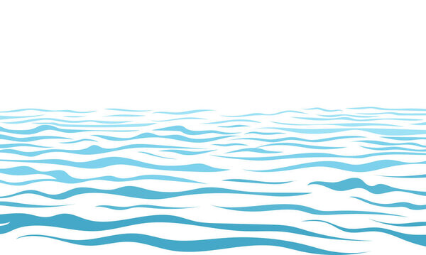 Blue sea surface landscape illustration background