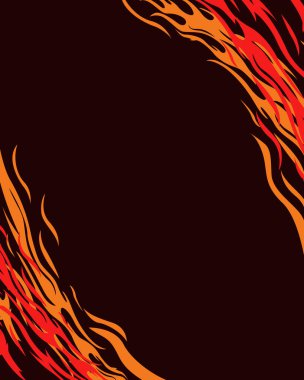 Soyut yangın alevi kenarı arkaplanı boş