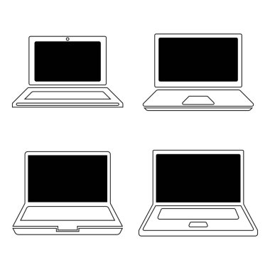 Farklı dizüstü bilgisayar özet simgelerinin koleksiyonu