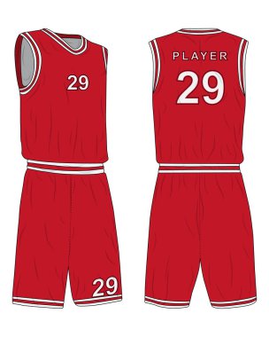 Kırmızı basketbol forması modeli.