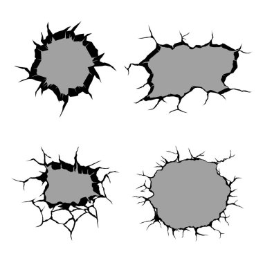 Bir grup çizim çatladı ve duvarları yıktı.