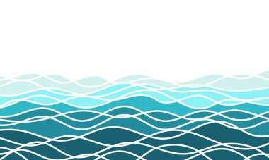 Soyut dalgalı mavi deniz yüzeyi arkaplanı