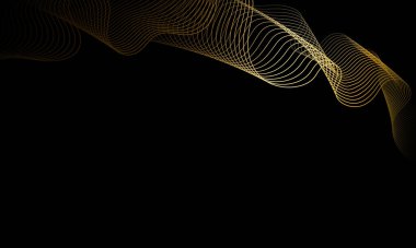 İnce dalgalı altın çizgileri olan boş arkaplan