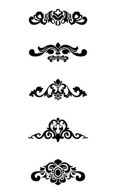 Soyut klasik tomar çiçek süsü koleksiyonu