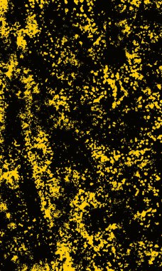 Soyut grunge fırça darbesi sarı ve siyah desenli arka plan