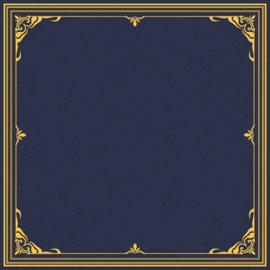 Düğün davetiyesi kapağı için altın rengi çerçeve boş arkaplan