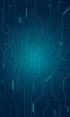 Soyut mavi eğimli devre kartı teknoloji duvar kağıdı çizgileri