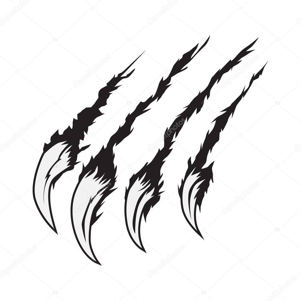 Illustration of tiger claw, monster claw, wild animal claw