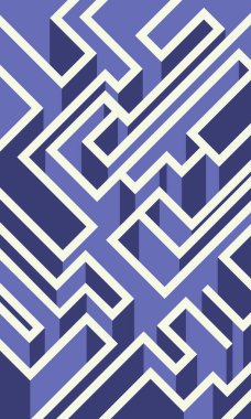 Basit soyut labirent desenli duvar kağıdı