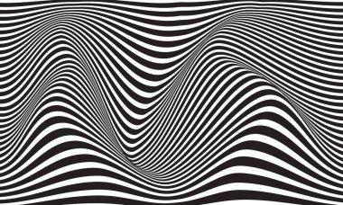 Siyah ve beyaz arkaplan soyut dalgalı eğri çizgiler
