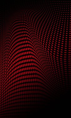 Soyut dalgalı kıvrımlı kırmızı noktalar desenli duvar kağıdı