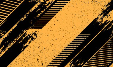 Soyut grunge fırça darbesi turuncu ve siyah arkaplan