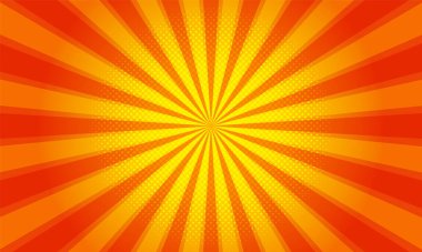 Soyut turuncu radyal güneş patlaması arkaplanı