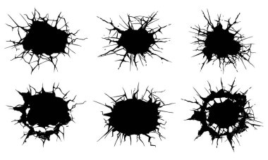 Farklı çatlamış duvar resimlerinin koleksiyonu