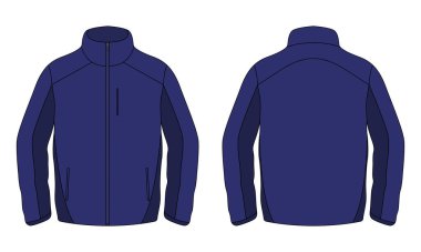 Lacivert açık hava ceketi modeli.