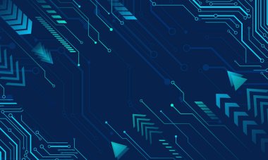 Soyut fütüristik teknoloji mavi arka plan