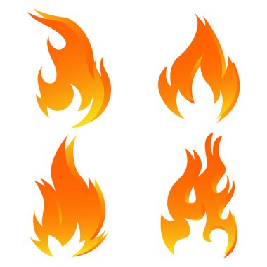 Farklı ateş logosu çizimleri.