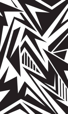 Soyut keskin çizgileri olan siyah beyaz arkaplan