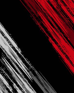 Soyut kırmızı ve beyaz grunge fırça darbesi dokusu arkaplanı