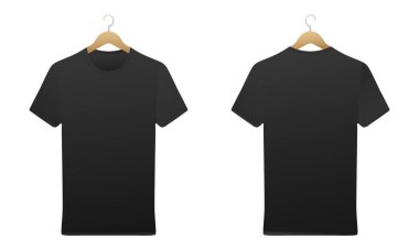 Siyah sade kısa kollu tişört modeli.