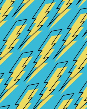 Soyut neon mavi ve sarı ışık desenli kumaş arka plan