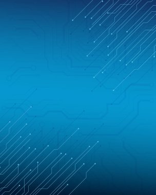 Soyut mavi eğimli devre kartı arkaplanı