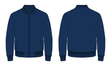 Lacivert erkek bombacı ceketi modeli.