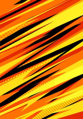 Süblimleşme forması için turuncu ve sarı geometrik yarış çizgileri arka plan