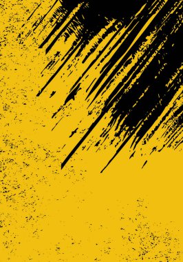 Abstract grunge brush stroke yellow and black texture background