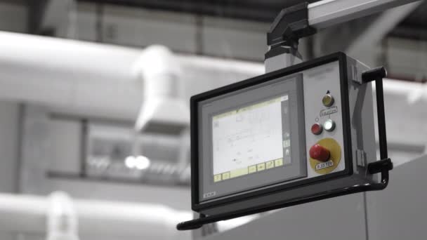 Fabriekscontrole Monitor Transportmanagement Productiecontrole — Stockvideo